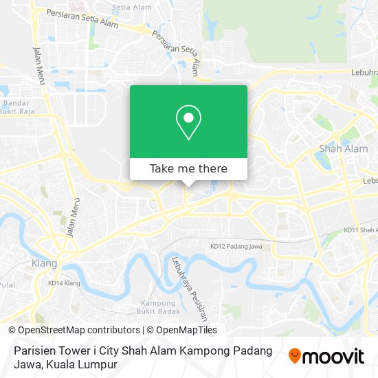 Parisien Tower i City Shah Alam Kampong Padang Jawa map