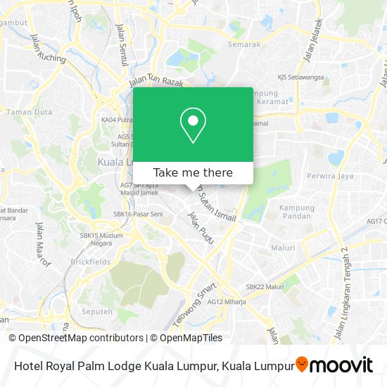 Hotel Royal Palm Lodge Kuala Lumpur map