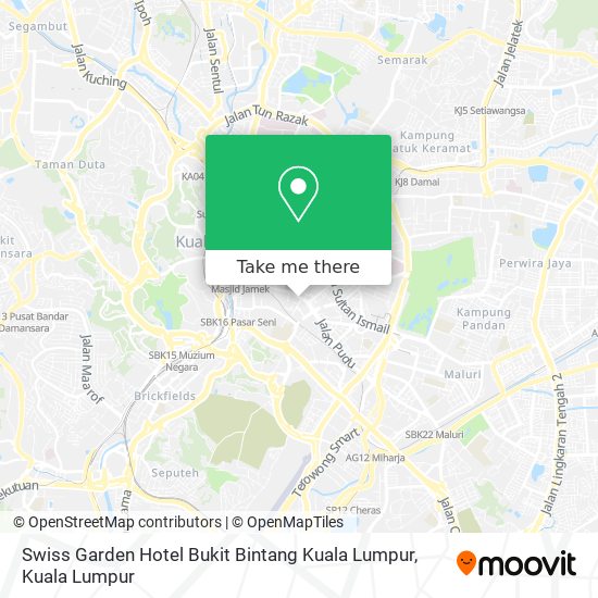 Swiss Garden Hotel Bukit Bintang Kuala Lumpur map