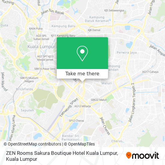 ZEN Rooms Sakura Boutique Hotel Kuala Lumpur map