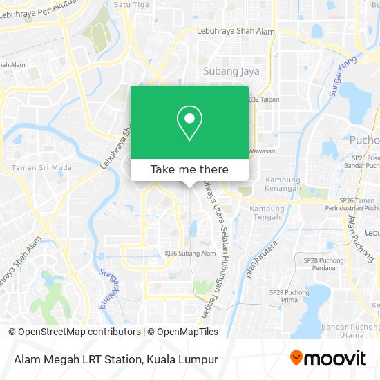 Peta Alam Megah LRT Station