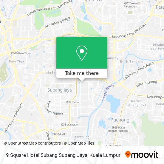 9 Square Hotel Subang Subang Jaya map