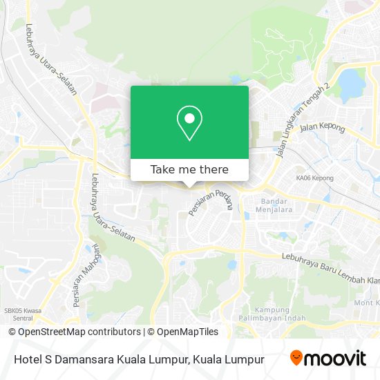 Hotel S Damansara Kuala Lumpur map