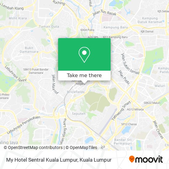 Peta My Hotel Sentral Kuala Lumpur