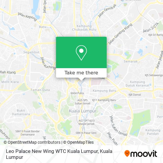 Leo Palace New Wing WTC Kuala Lumpur map