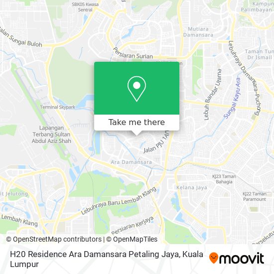 Peta H20 Residence Ara Damansara Petaling Jaya