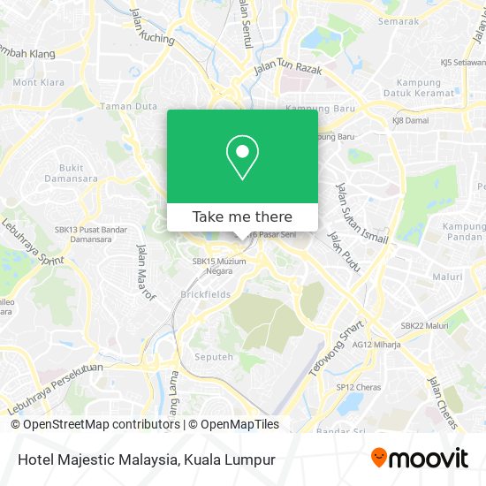 Hotel Majestic Malaysia map