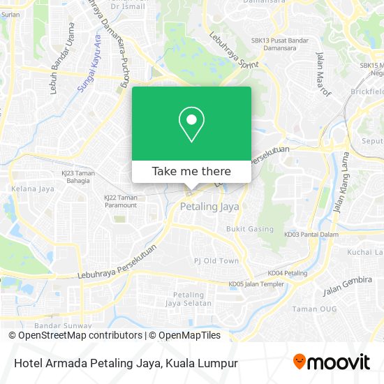 Peta Hotel Armada Petaling Jaya