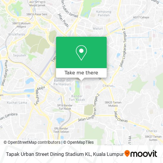 Tapak Urban Street Dining Stadium KL map