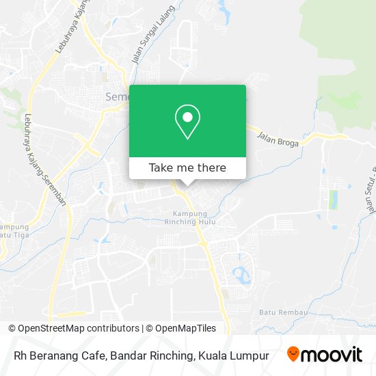 Rh Beranang Cafe, Bandar Rinching map