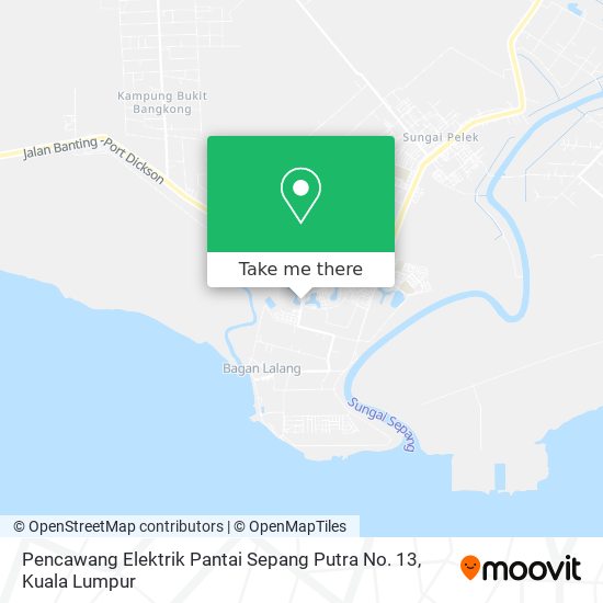 Peta Pencawang Elektrik Pantai Sepang Putra No. 13