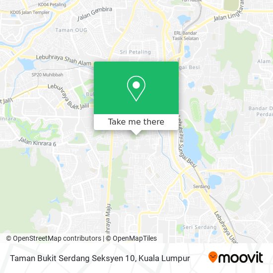 Peta Taman Bukit Serdang Seksyen 10