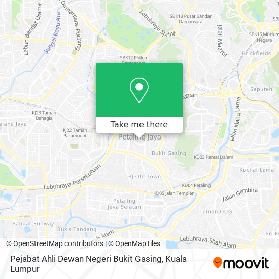 Pejabat Ahli Dewan Negeri Bukit Gasing map