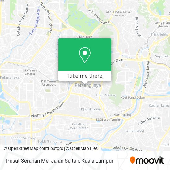 Peta Pusat Serahan Mel Jalan Sultan