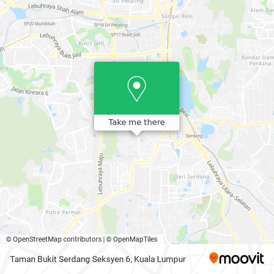 Peta Taman Bukit Serdang Seksyen 6