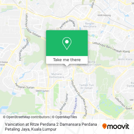 Vaincation at Ritze Perdana 2 Damansara Perdana Petaling Jaya map