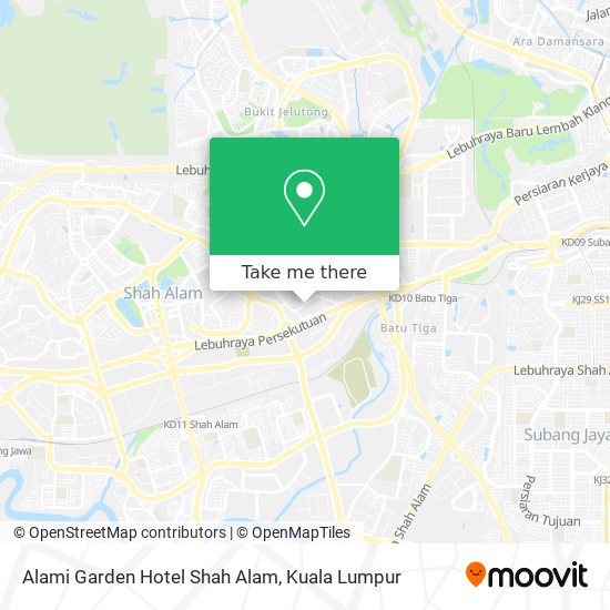 Peta Alami Garden Hotel Shah Alam