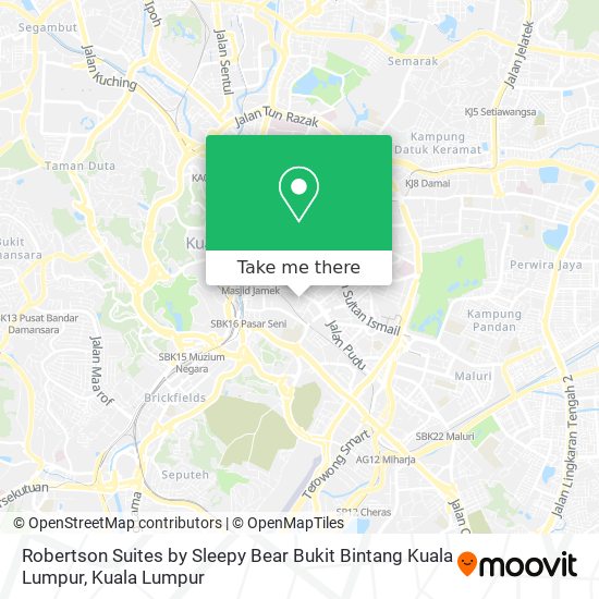 Robertson Suites by Sleepy Bear Bukit Bintang Kuala Lumpur map