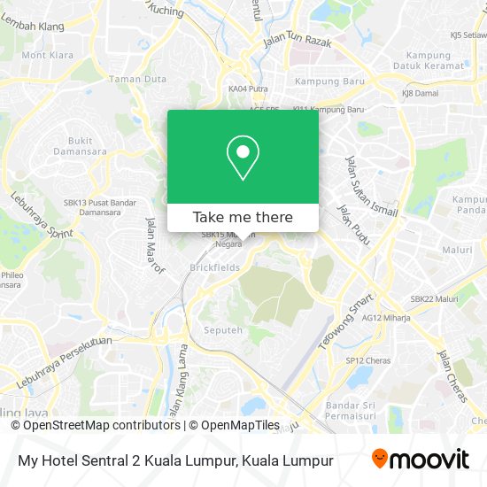 My Hotel Sentral 2 Kuala Lumpur map