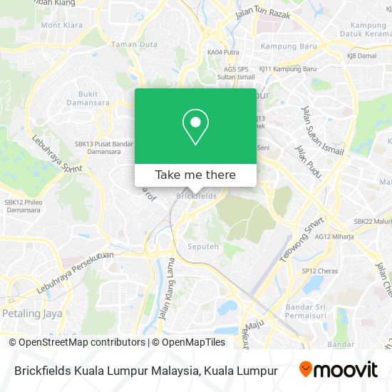 Brickfields Kuala Lumpur Malaysia map