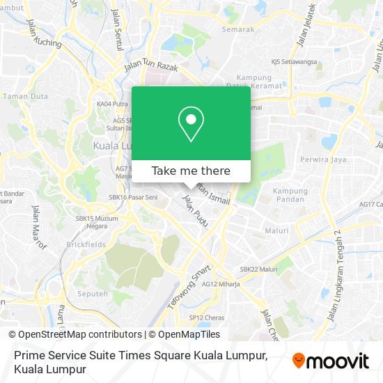 Peta Prime Service Suite Times Square Kuala Lumpur