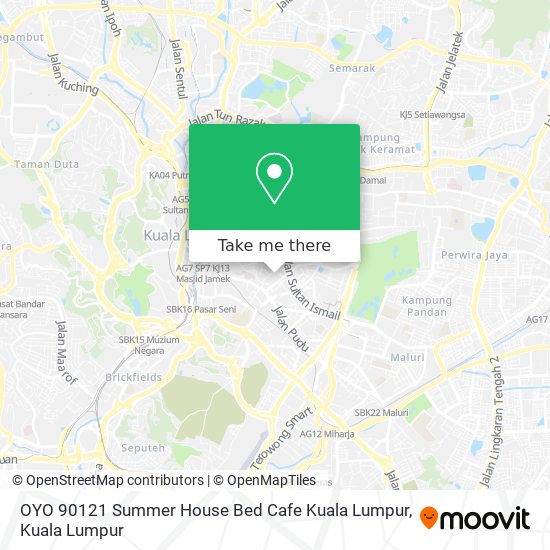 OYO 90121 Summer House Bed Cafe Kuala Lumpur map