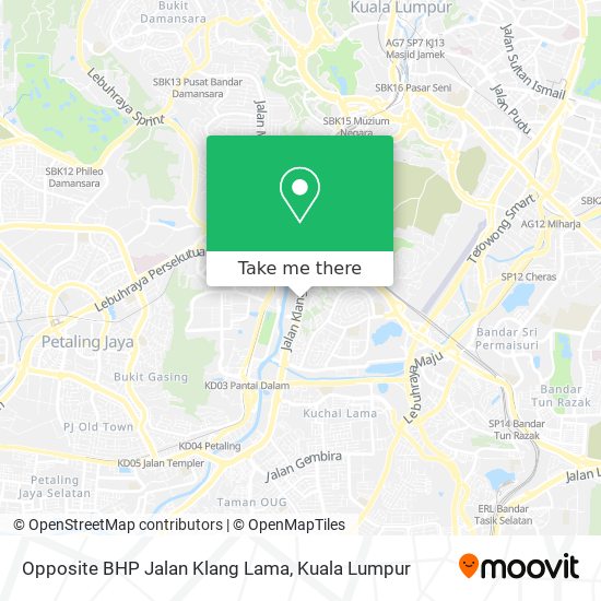 Peta Opposite BHP Jalan Klang Lama