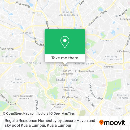 Regalia Residence Homestay by Leisure Haven and sky pool Kuala Lumpur map