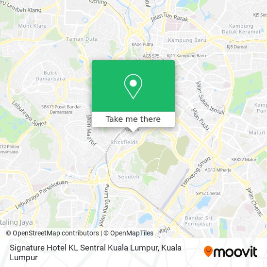 Signature Hotel KL Sentral Kuala Lumpur map