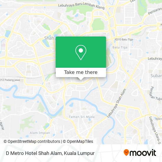 Peta D Metro Hotel Shah Alam