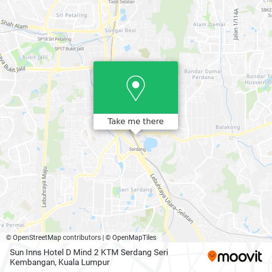 Sun Inns Hotel D Mind 2 KTM Serdang Seri Kembangan map
