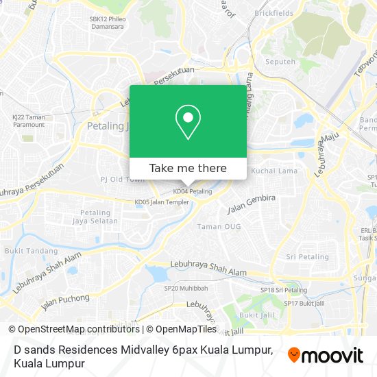 D sands Residences Midvalley 6pax Kuala Lumpur map