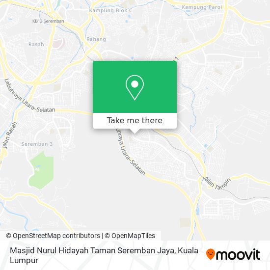 Peta Masjid Nurul Hidayah Taman Seremban Jaya
