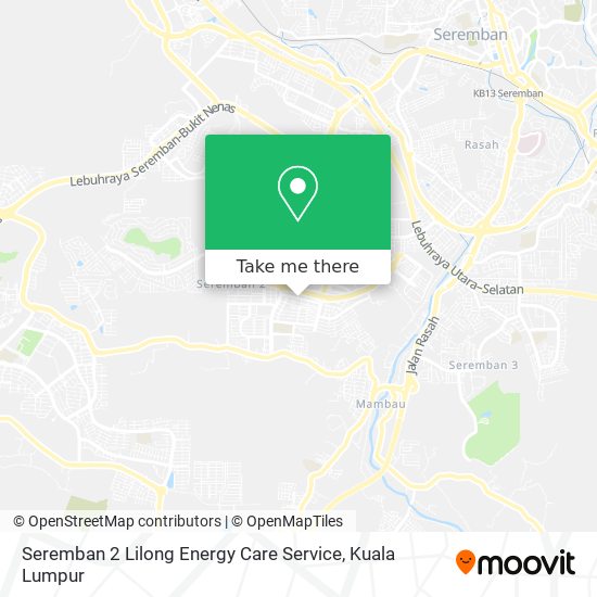 Peta Seremban 2 Lilong Energy Care Service