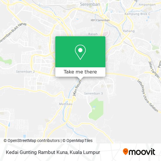 Peta Kedai Gunting Rambut Kuna