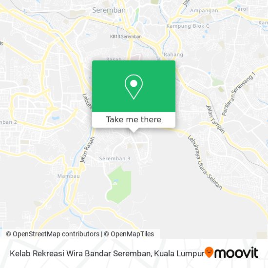 Peta Kelab Rekreasi Wira Bandar Seremban