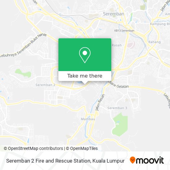 Peta Seremban 2 Fire and Rescue Station