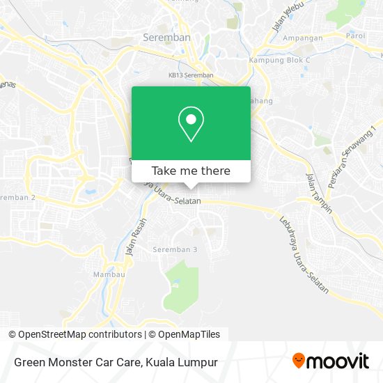 Green Monster Car Care map