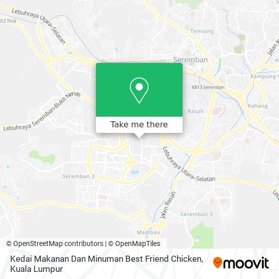 Peta Kedai Makanan Dan Minuman Best Friend Chicken