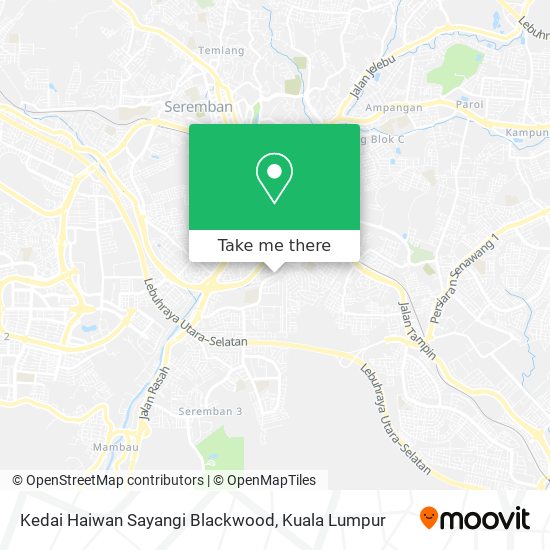 Kedai Haiwan Sayangi Blackwood map