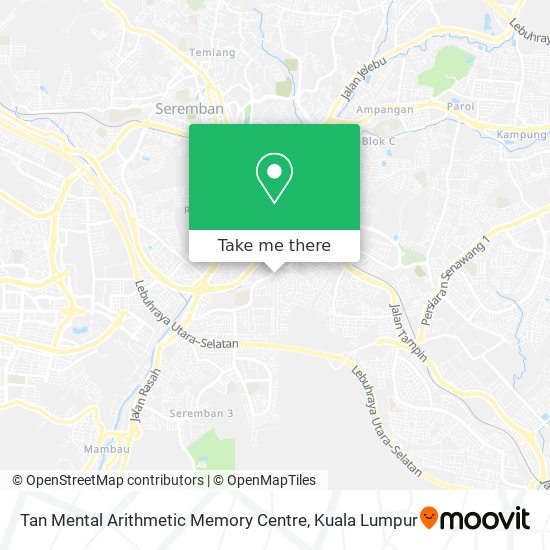 Tan Mental Arithmetic Memory Centre map