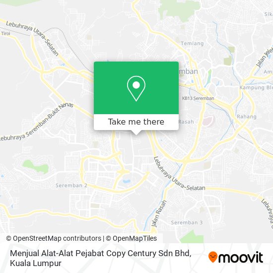 Peta Menjual Alat-Alat Pejabat Copy Century Sdn Bhd