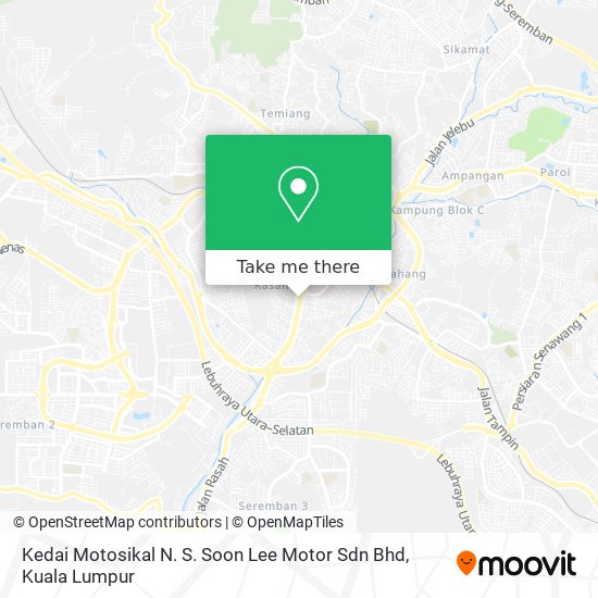 Kedai Motosikal N. S. Soon Lee Motor Sdn Bhd map