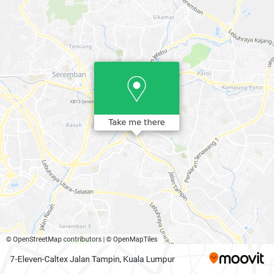 7-Eleven-Caltex Jalan Tampin map