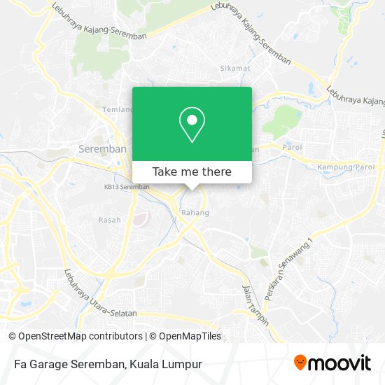 Peta Fa Garage Seremban