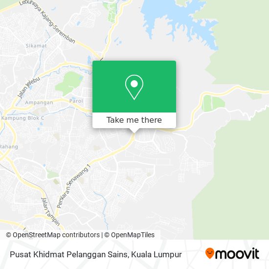 Pusat Khidmat Pelanggan Sains map