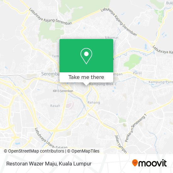 Restoran Wazer Maju map