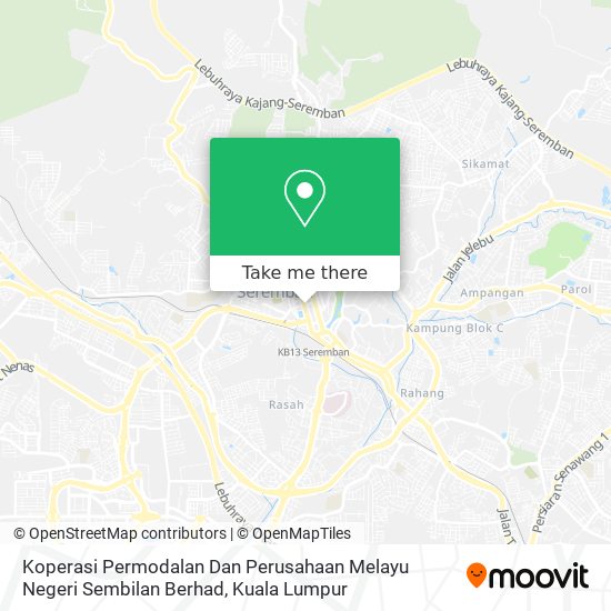 Peta Koperasi Permodalan Dan Perusahaan Melayu Negeri Sembilan Berhad