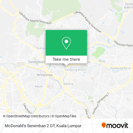 McDonald's Seremban 2 DT map