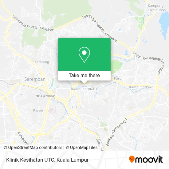 Klinik Kesihatan UTC map